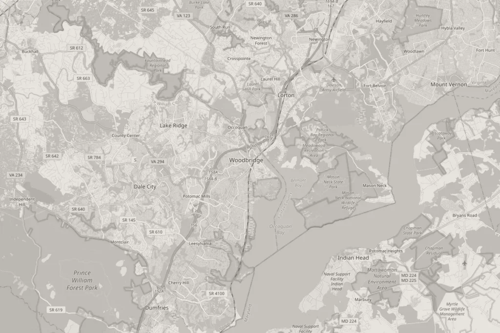 Map of Woodbridge